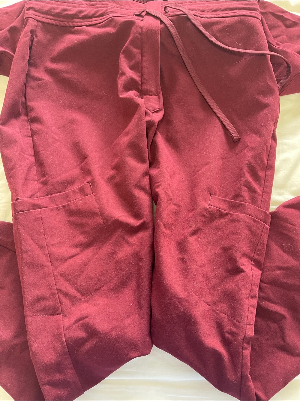 Mandala Women's Burgundy scrubs Jumpsuit - Picture 4 of 6